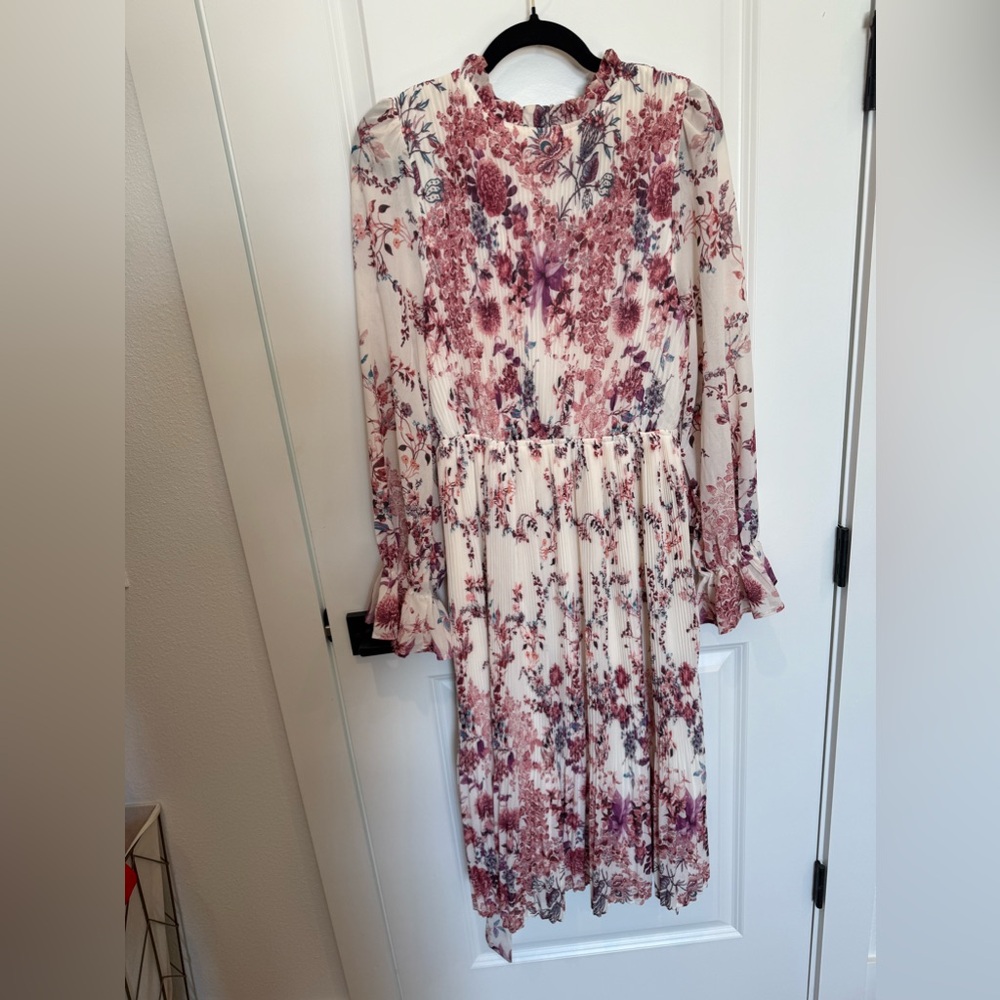 Vici Dolls Floral Long Sleeve Mid Length Dress